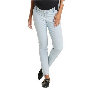 Isabel Maternity Blue Light Wash Under Belly Side Panel Skinny Jeans Size 10